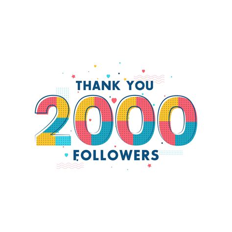 Thank You 2000 Followers Celebration Greeting Card For 2k Social