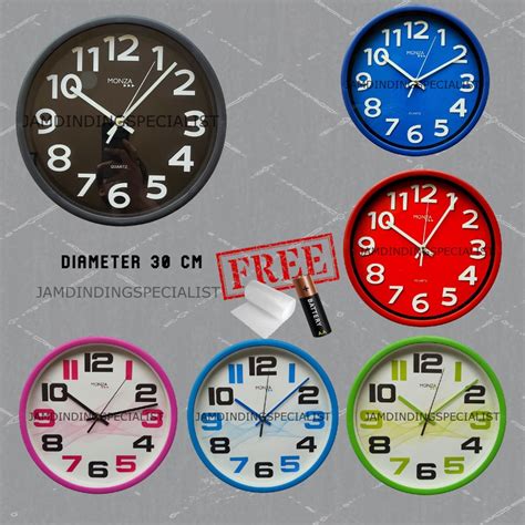 Jual JAM DINDING TEBAL POLOS WARNA DOFF DIAMETER 30CM MONZA M5 Shopee