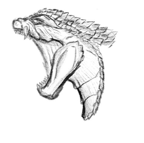 Godzilla Ultima head sketch | Fandom