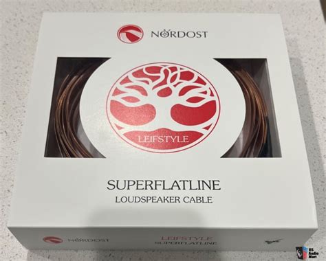 Nordost Super Flatline Speaker Banana Spade Cables 2M Pair For Sale