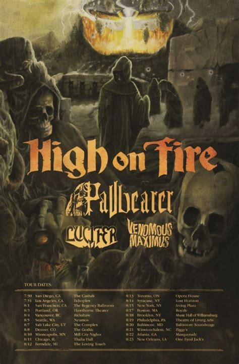 High On Fire 2015 Tour Poster