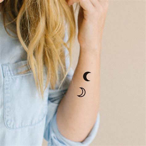 Realistic Crescent Moon Tattoo