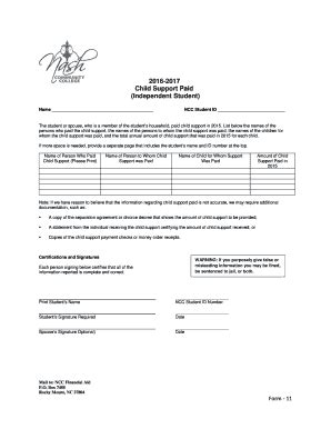 Fillable Online NCC Student ID Fax Email Print PdfFiller