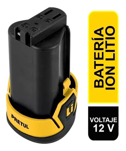 Bater A Ion Litio V Para Taladro Compacto Pretul Env O Gratis