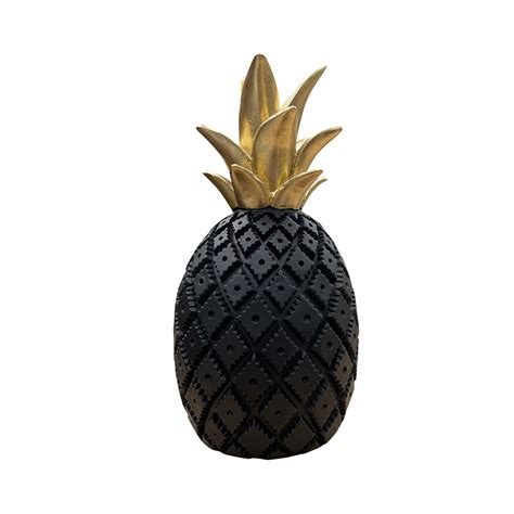 Large Black Pineapple Gold Top Decor Home Decor Affordable Luxury