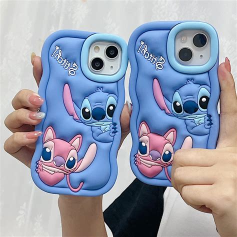 Cartoon-Disney-Stitch-Couple-Cute-Phone-Cases-For-iPhone-14-13-12-11-15 ...