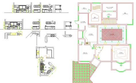 Kitchen Interior Design DWG File - Cadbull