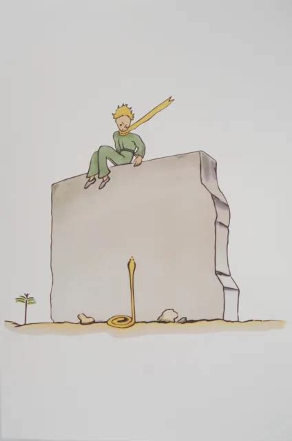 ANTOINE DE SAINT EXUPÉRY Le Petit Prince et le serpent LITHOGRAPHIE