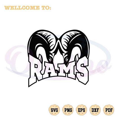 Rams Mascot Logo SVG School Pride Sport Cricut Silhouette Files