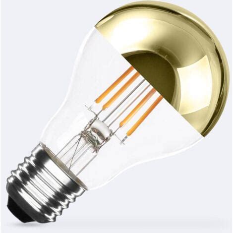 Ampoule Filament Led E W Lm A Gold Reflect Blanc Chaud No