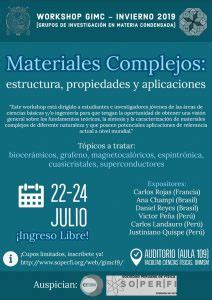 Workshop Estructura Propiedades Y Aplicaciones De Materiales Complejos