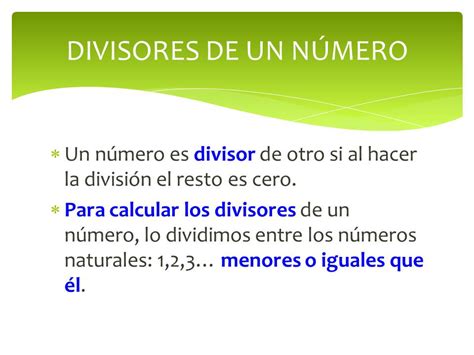 Multiplos Y Divisores De Un Numero