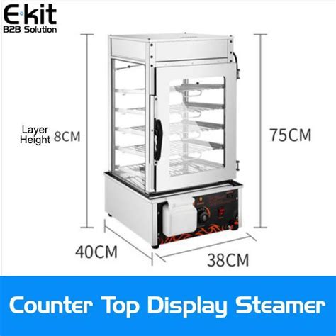 Tier Countertop Steamer For Chee Cheong Fun Chwee Kueh Buns Etc