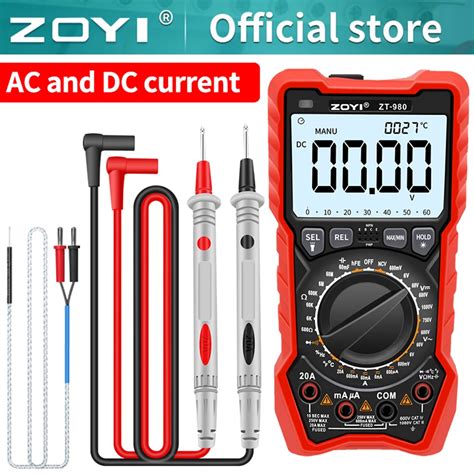 Zoyi Mult Metro Digital De Zt Probador Autom Tico De Corriente De