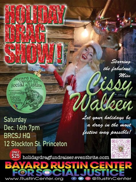 Holiday Drag Show With Miss Cissy Walken At Bayard Rustin Center For