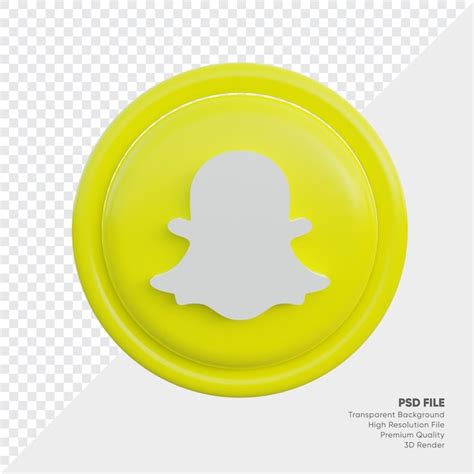 Icono De Concepto De Logotipo De Estilo 3d De Snapchat En Redondo