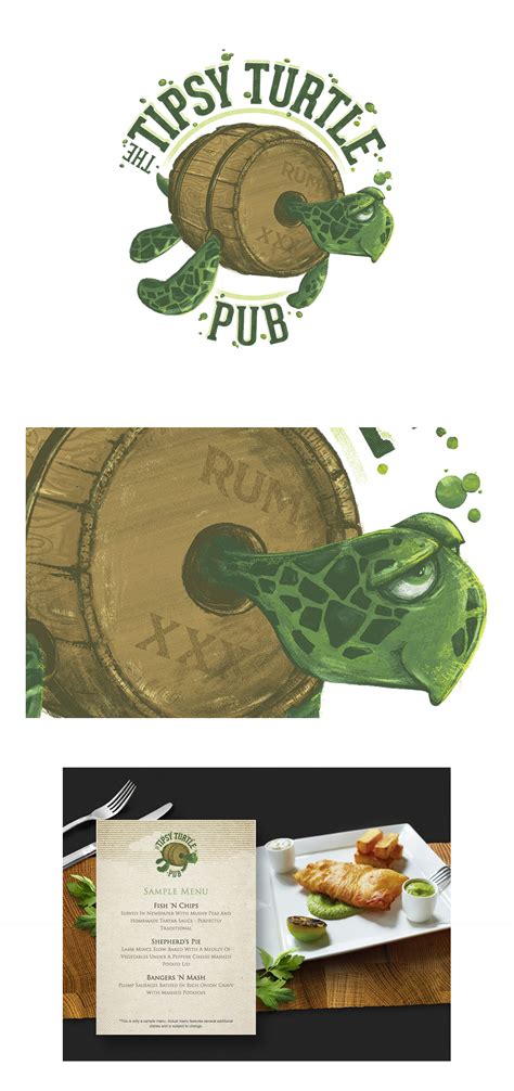 Logo/Signage for the Tipsy Turtle Pub :: Behance