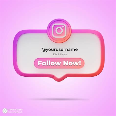 Free Psd Follow Us On Instagram Social Media D Render Banner