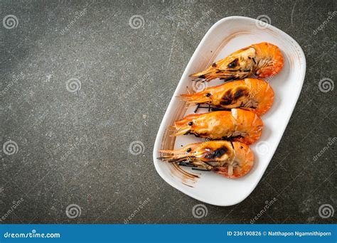 Grilled River Prawns Or Shrimps Stock Photo Image Of Grill Dish