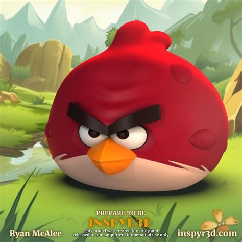 Angry Birds Terrence 3d Model By Pixelandplastic On Thangs