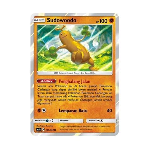 Jual Pokemon Indonesia Trading Card Sudowoodo As B R Nonfoil Di