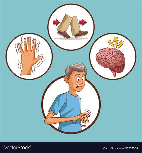 Parkinsons Disease Cartoon Royalty Free Vector Image