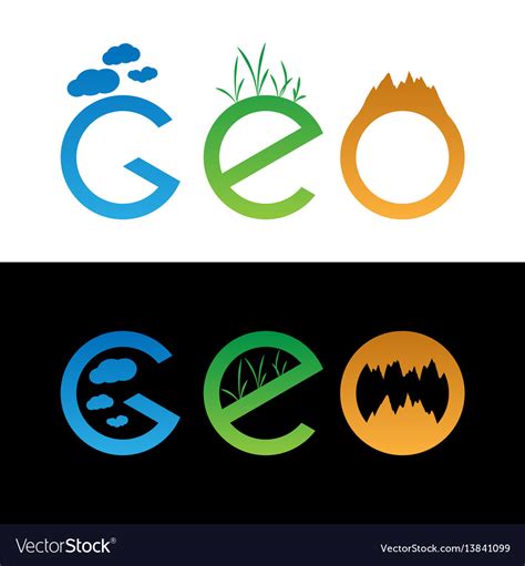 Set of geo logo Royalty Free Vector Image - VectorStock