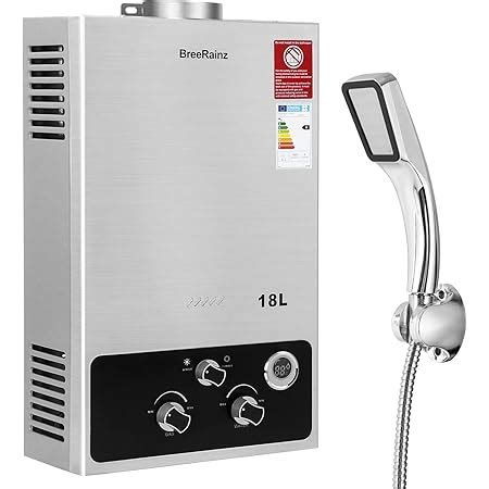 GASLAND BE158B Chauffe eau à Gaz 6L 50mbar Système de Douche Chaude