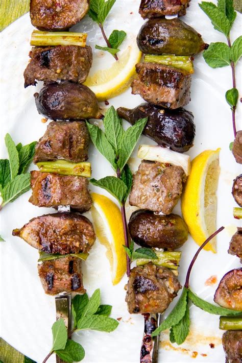 Grilled Lamb And Figs A Delicious Recipe For Your Next Barbecue Skewers Of Lamb And Fresh