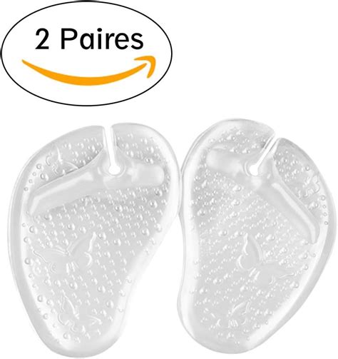 OuYou 2 Paires Demi Semelles Gel Coussinet Silicone Plantaires