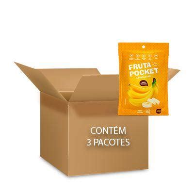 Banana Liofilizado Fruta Pocket 100 Natural Contendo 3 Pacotes De 20g