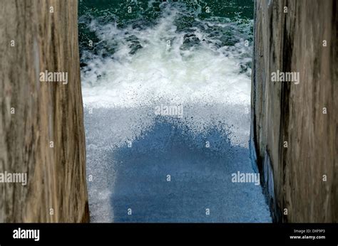 Beauty View Of Spillway In The Reservoir Pancharevo Bulgaria Stock