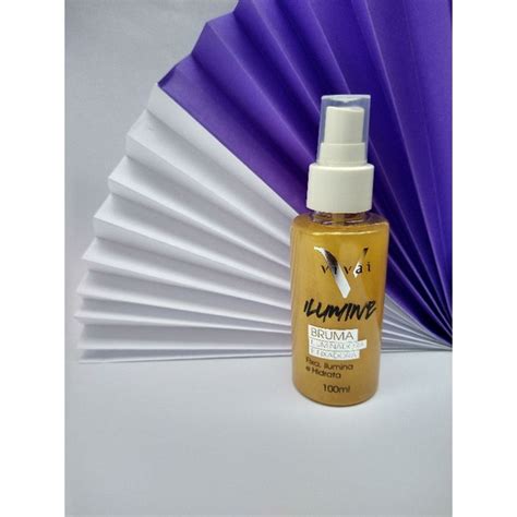 Bruma Iluminadora E Fixadora Dourado Vivai Maquiagem 100ml Shopee