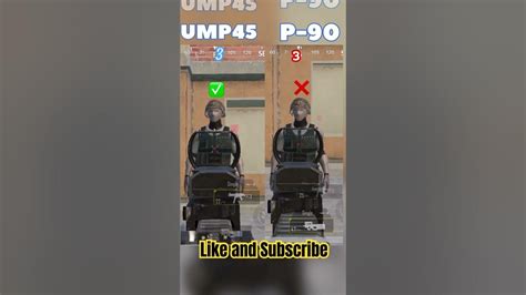 🔫ump45 Vs P 90🔫damage Test Comparison 🔥camparisonbgmipubgmobile