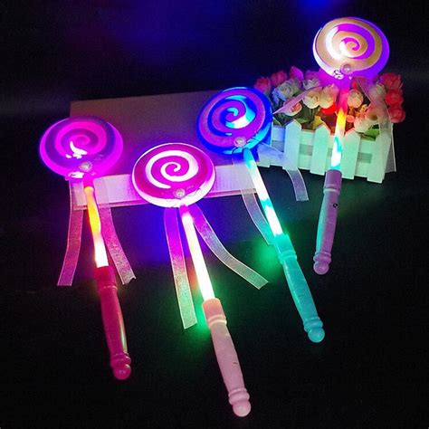 Led Light Sticks Kids Light Up Lollipop Fairy Wand Sticks Girls