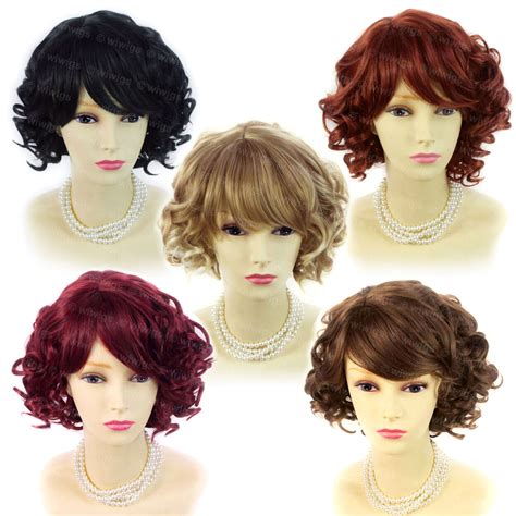 Wiwigs Short Curly Blonde Black Brown Red Summer Style Skin Top Ladies