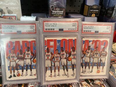 1991 Skybox Team USA 1 2 3 PSA 9 Mint Dream Team Michael Jordan