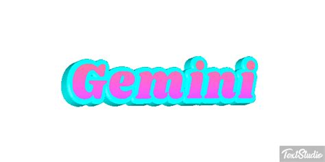 Gemini Word Animated GIF Logo Designs