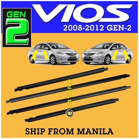 Vios 2008 2009 2010 2011 2012 Gen 2 Weather Strip Outher Channel 4