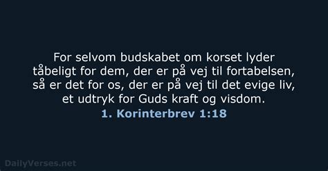 9 Januar 2021 Dagens Bibelvers 1 Korinterbrev 1 18 DailyVerses Net