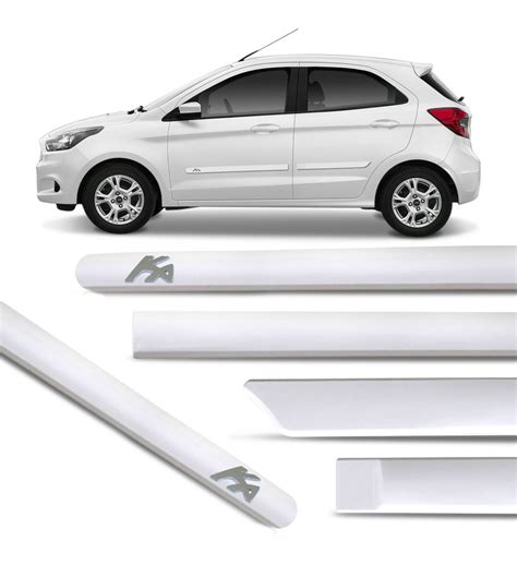 Friso Lateral Ford Ka 2015 2016 2017 2018 2019 Branco Ártico Mercado