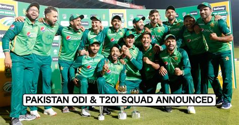 Pak Vs Aus Pakistan Announce Squads For Odi And T20i Series Vs Australia