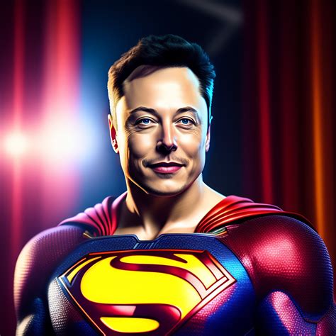 Lexica Highly Detailed Portrait Of Elon Musk Dressed As Superman