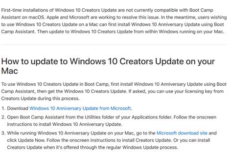 Cómo instalar Windows 10 Creators Update en Mac usando Boot Camp