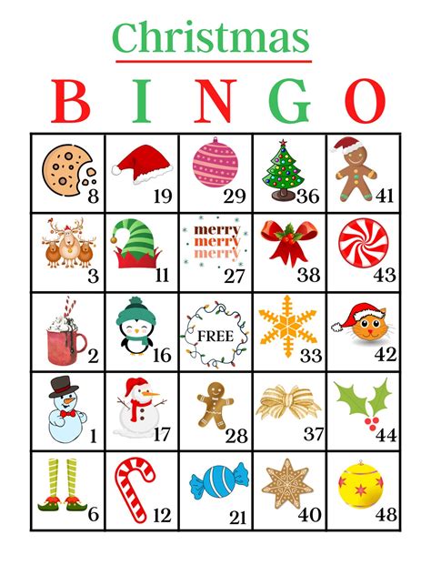 Christmas Bingo Cards, Printable Christmas Bingo Game, 35 Holiday BINGO Cards, Xmas Party Games ...