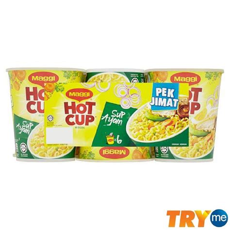 Maggi Hot Cup Instant Noodles Chicken Cups X G Shopee Malaysia