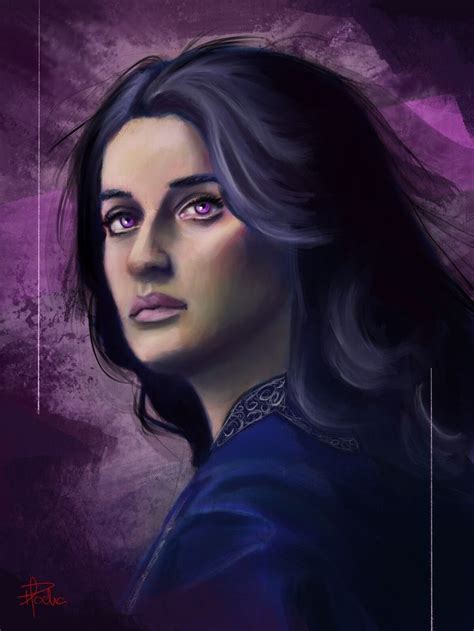 Yennefer Of Vengerberg Paulo Fodra Witcher Art Digital Painting Paulo