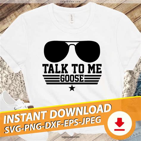 Talk To Me Goose Svg Cut File Top Gun Svg Instant Download