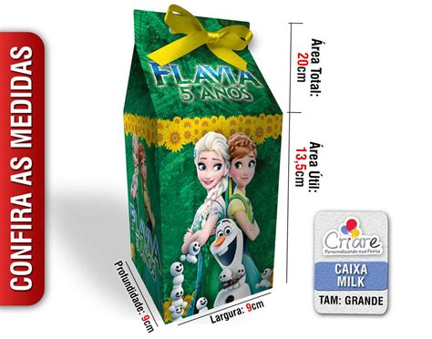 Caixa Milk Grande Frozen Fever Elo Produtos Especiais