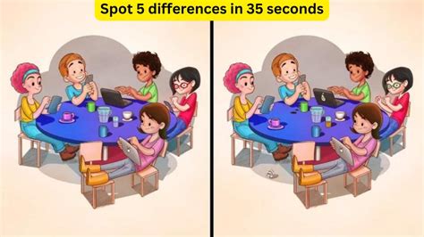 Spot The Difference Can You Spot 5 Differences In The Dinner Picture